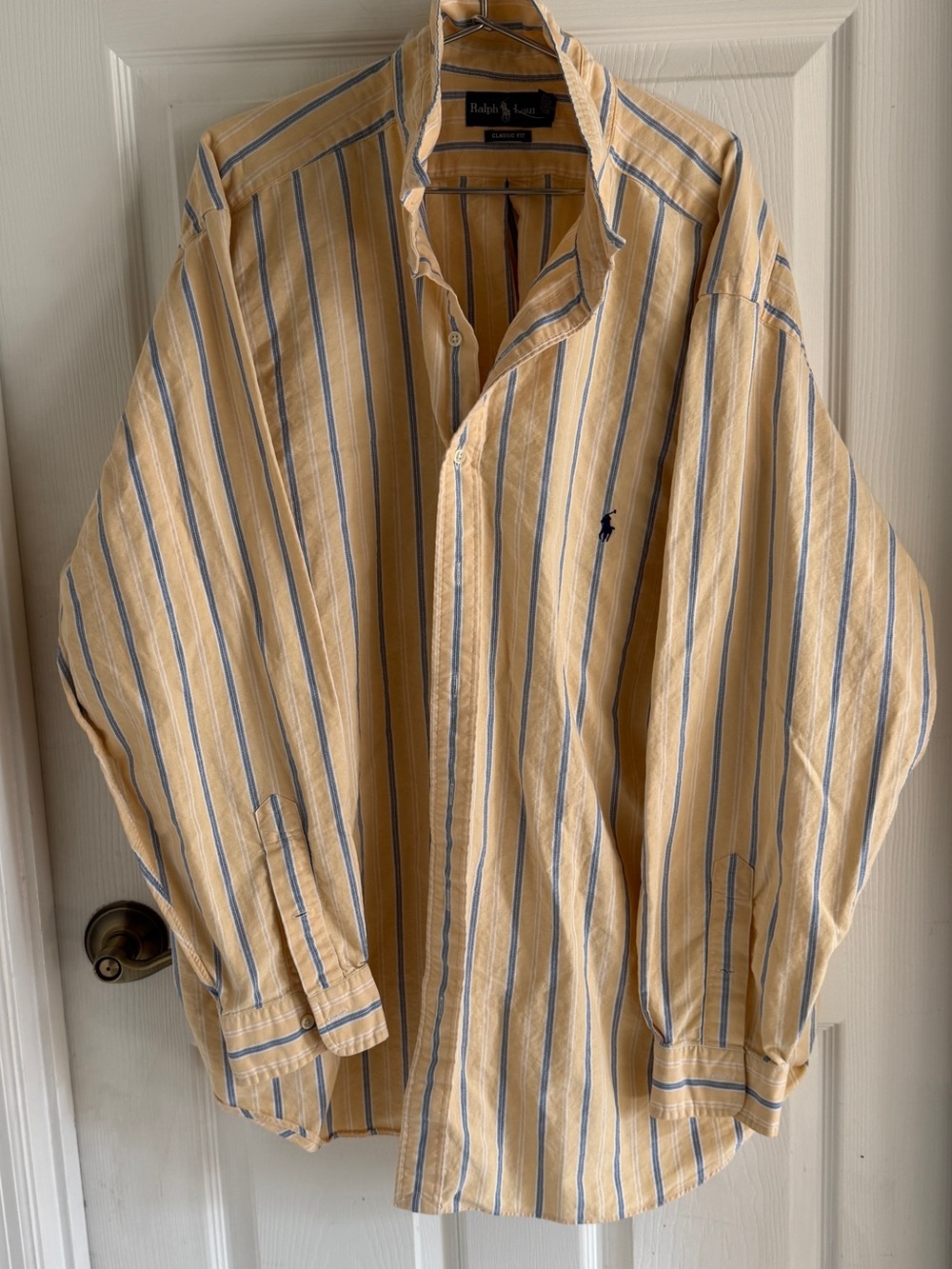 vintage yellow striped Ralph Lauren Button Down